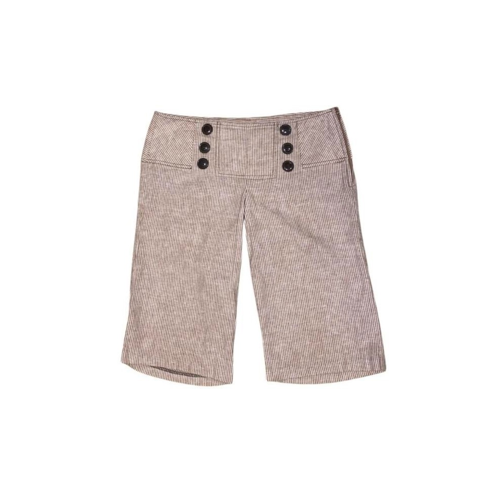 Y2K Charlotte Russe low rise tan and brown striped bermuda shorts